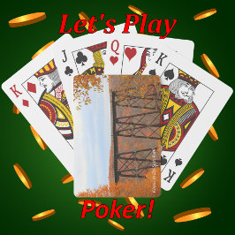 Baraja De Cartas Colorida vista otoñal del puente Kinzua