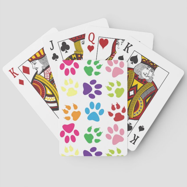 Baraja De Cartas Coloridas garras de perro (Reverso)