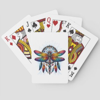 Baraja De Cartas Colorido atrapasueños bohemio de libélula psicodél