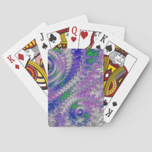Baraja De Cartas Colorido Funky Trippy Espiral Fractal Vibrante y A