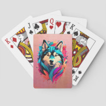 Colorido Husky Dog Head Vibrant Husky Lovers