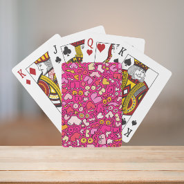 Baraja De Cartas colorido patrón de pecho escayola de piedra
