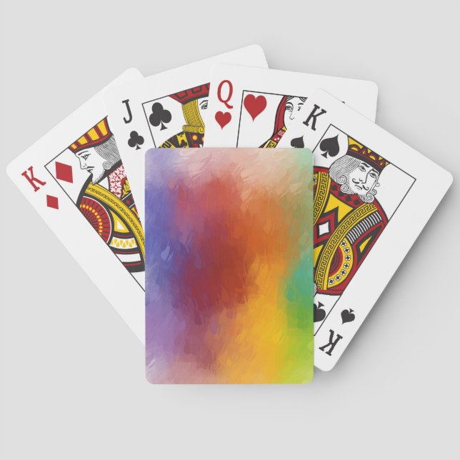 Baraja De Cartas Colorido Resumen Personalizado Arte Moderno Elegan (Reverso)