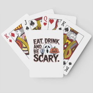 Baraja De Cartas Come Bebe Sé Terrorífico Halloween Calabaza Creati