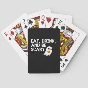 Baraja De Cartas Come Bebe Y Sé Espantoso Espíritu Moderno De Hallo