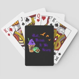 Baraja De Cartas Come Bebe Y Sé Espantoso Halloween Mínimo Limpio