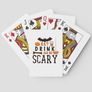Baraja De Cartas Come Bebe Y Sé Espeluznante Cita Divertida De Hall