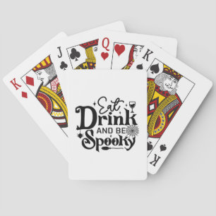 Baraja De Cartas Come Bebe Y Sé Espeluznante Clásico Retro