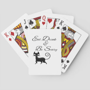 Baraja De Cartas Come Bebe Y Sé Un Gato Espeluznante Divertido Lind