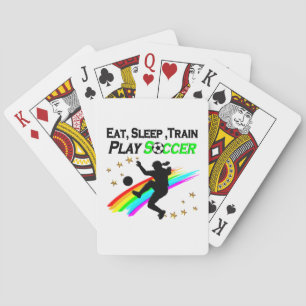 BARAJA DE CARTAS COME, DORMITE, TREN JUEGO FÚTBOL