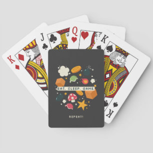 Baraja De Cartas Come. Duerme. Juega. Repite.