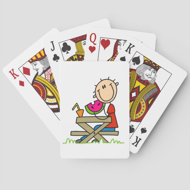 Baraja De Cartas Comer sandía (Reverso)