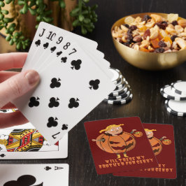Baraja De Cartas COMERCIARÉ A MI HERMANO POR Halloween gracioso CAN
