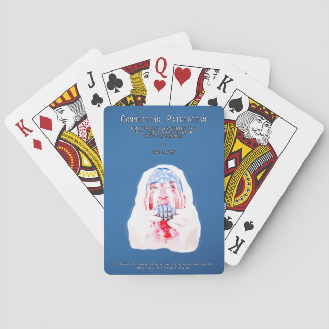 Baraja De Cartas Cometer el diseño Poster del patriotismo en (Reverso)