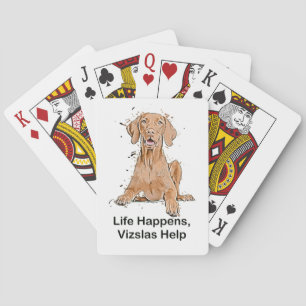 Baraja De Cartas Cómics de ayuda de Vizslas de la vida