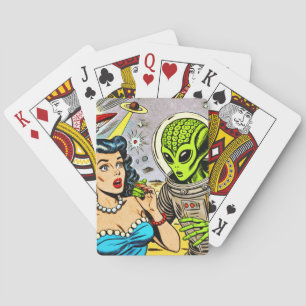 Baraja De Cartas Cómics de ciencia ficción retro para extranjeros