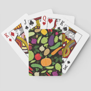 Baraja De Cartas Comida en un fondo negro