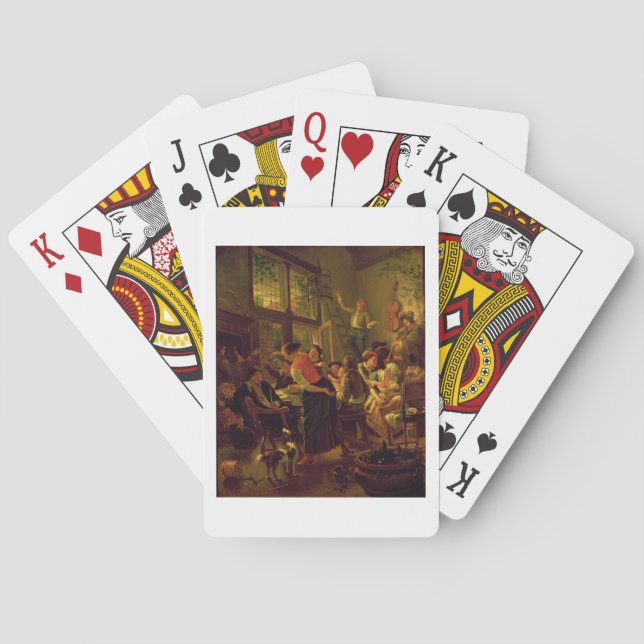 Baraja De Cartas Comida familiar (aceite sobre lienzo) (Reverso)