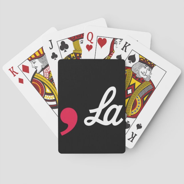 Baraja De Cartas Comma La Funny Puntuación Kamala Harris (Reverso)