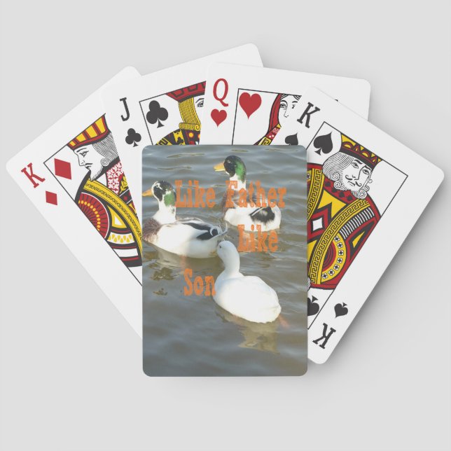 Baraja De Cartas Como Padre Como Hijo. (Reverso)