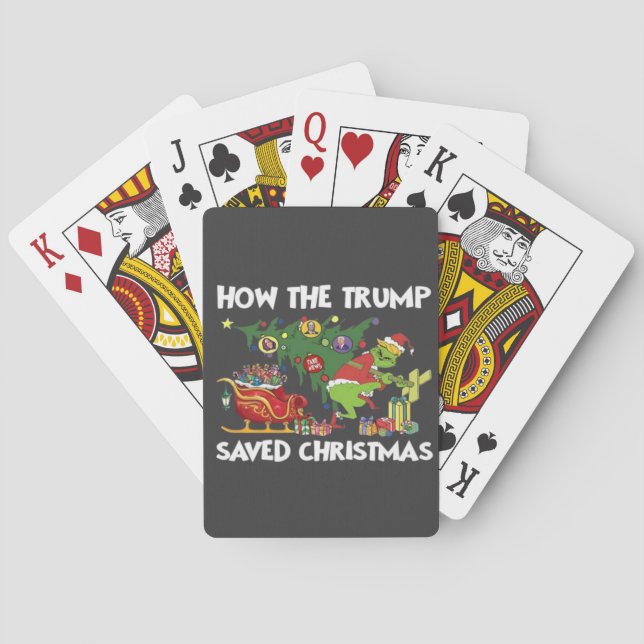 Baraja De Cartas Cómo salvó Trump a los Navidades (Reverso)