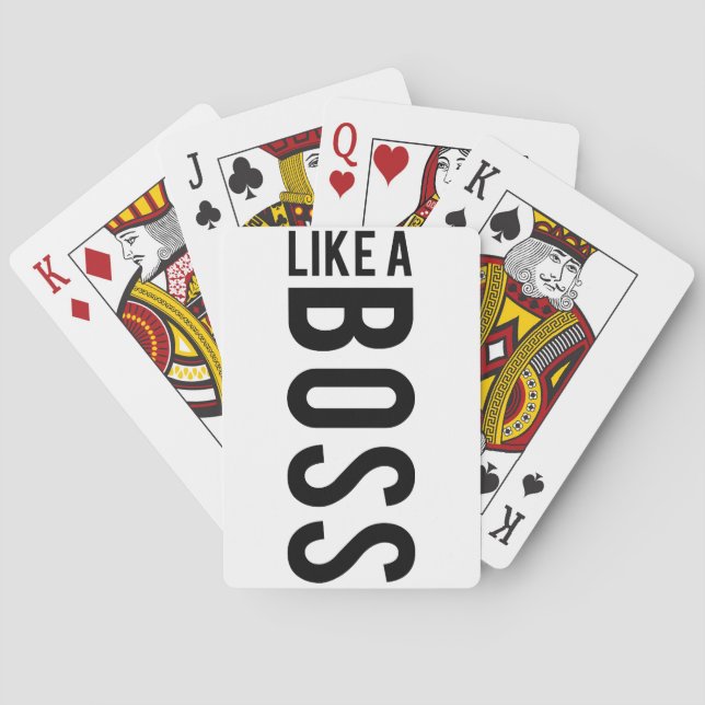 BARAJA DE CARTAS COMO UN JEFE (Reverso)