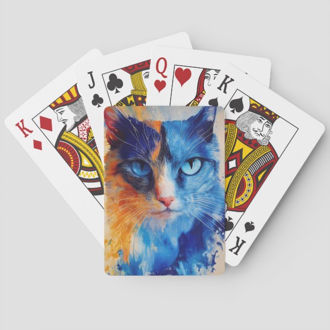 Baraja De Cartas Compañero animal adorable de gato Mascota (Reverso)