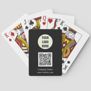Baraja De Cartas Compañía de logotipos de personalizados Negra Códi
