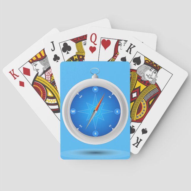 Baraja De Cartas Compass Playing Cards Blue (Reverso)