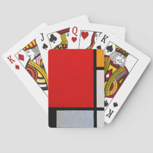 Baraja De Cartas Composición con gran plano rojo