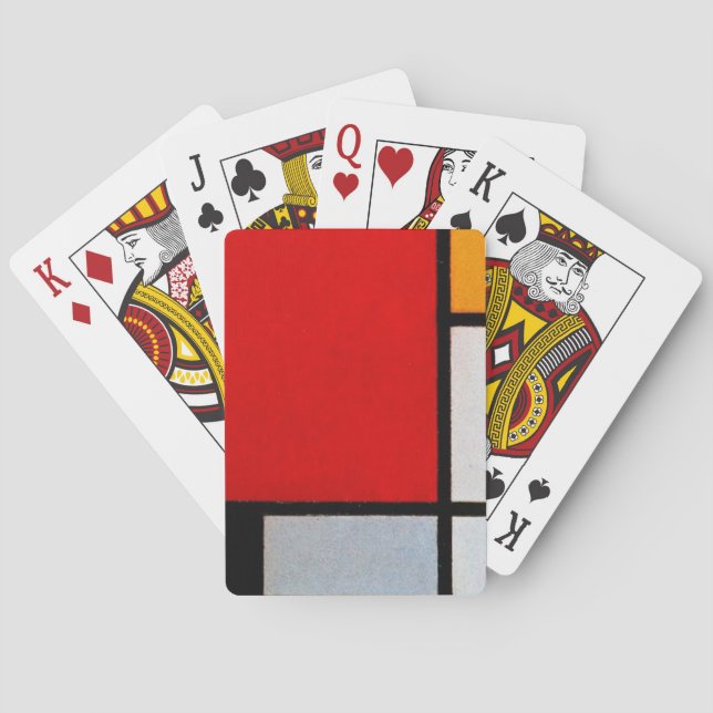 Baraja De Cartas Composición con gran plano rojo (Reverso)