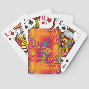 Baraja De Cartas Composición de fondo - Círculo colorido moderno