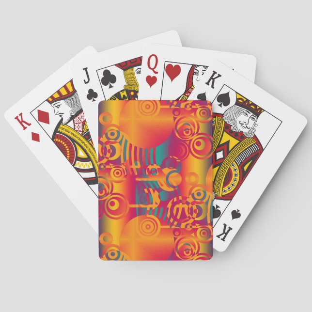 Baraja De Cartas Composición de fondo - Círculo colorido moderno (Reverso)