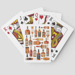 Baraja de Cartas con Acuarela de Botellas de Bourb