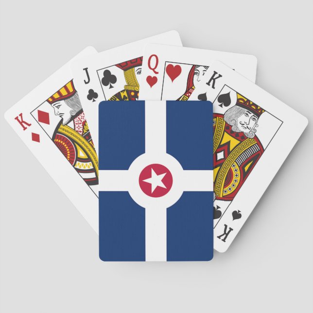 Baraja de Cartas con Bandera de Indianapolis, EE.  (Reverso)