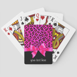 Baraja De Cartas Con clase elegante femenino del estampado leopardo
