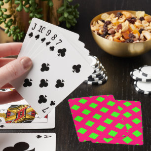 Baraja de Cartas con Enrejado de Neón – Personaliz
