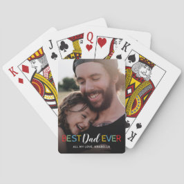 Baraja de Cartas con Foto del Mejor Papá del Mundo