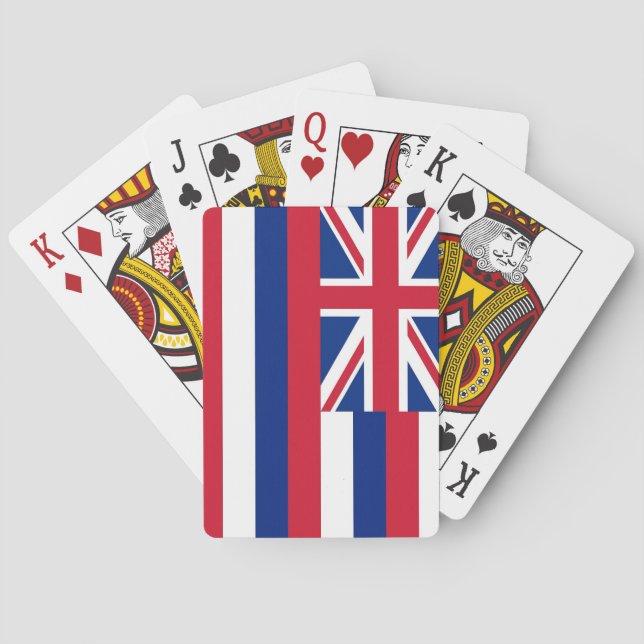 Baraja de Cartas con la Bandera de Hawái (Reverso)