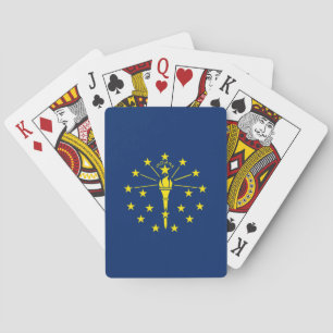 Baraja de Cartas con la Bandera de Indiana, EE. UU