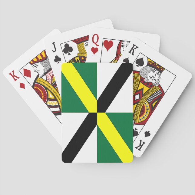 Baraja de Cartas con la Bandera de Monterey, EE. U (Reverso)