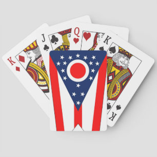 Baraja de Cartas con la Bandera de Ohio, EE. UU.