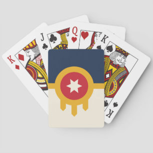 Baraja de Cartas con la Bandera de Tulsa, Ohio, EE