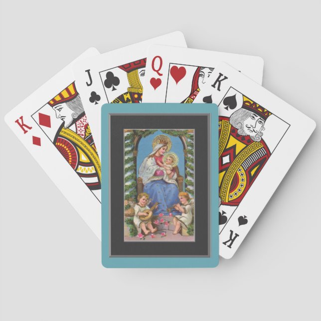 Baraja De Cartas Con Madonna y el niño (Reverso)