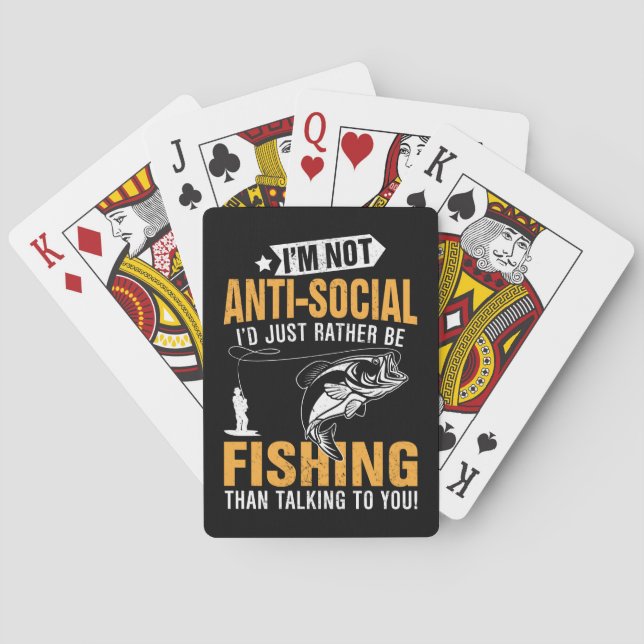 Baraja De Cartas Con tema de pesca (Reverso)