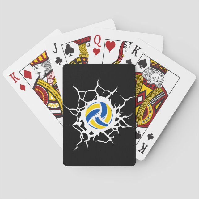 Baraja De Cartas Con temática de voleibol (Reverso)