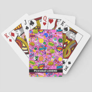 Baraja De Cartas 😍 Con texto mixto picleball rosa
