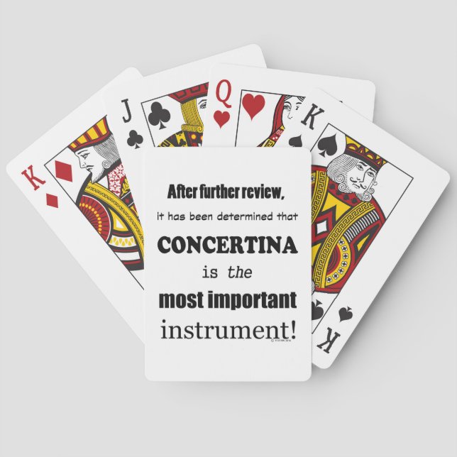 Baraja De Cartas Concertina Instrumento más importante (Reverso)