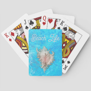 Baraja De Cartas Conch Shell "Beach Life"