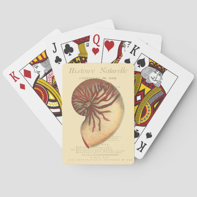 Baraja De Cartas Concha roja vintage (Reverso)